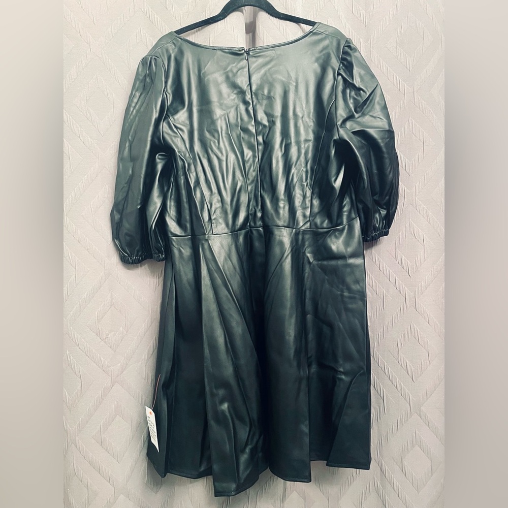 ASOS Black Faux Leather Dress, Sz 18, NWT - Picture 2 of 6